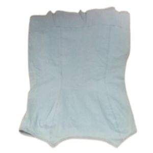 ASYOU corset detail ruffle hem denim dress in bleach