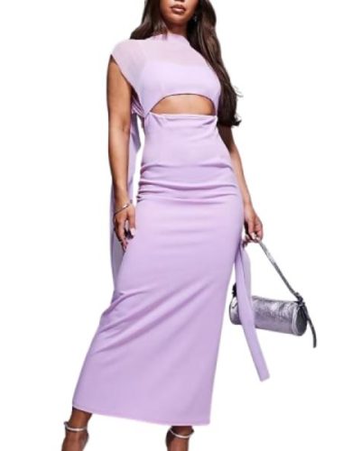 ASOS DESIGN x MILLIE sheer mixi slip dress