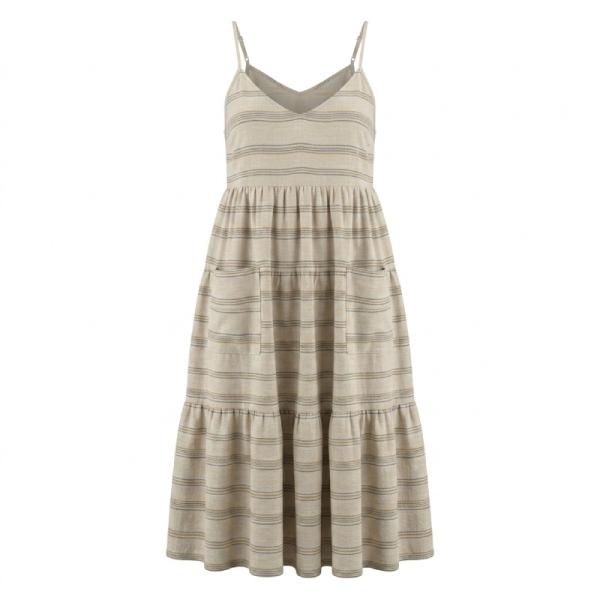 Native Youth v neck swing smock maxi dress in contrast retro print