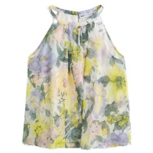 ASOS DESIGN occasion organza swing top in floral print