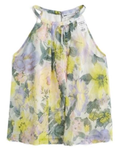 ASOS DESIGN occasion organza swing top in floral print