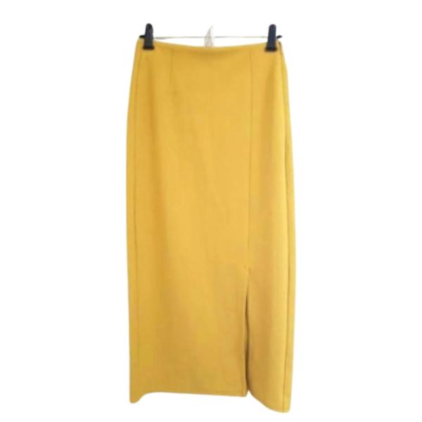 ASOS DESIGN split side midi skirt co-ord mustard