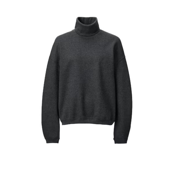 COLLUSION Plus roll neck top in black