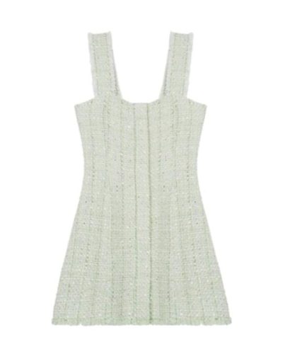 Miss Selfridge boucle pinny dress in green