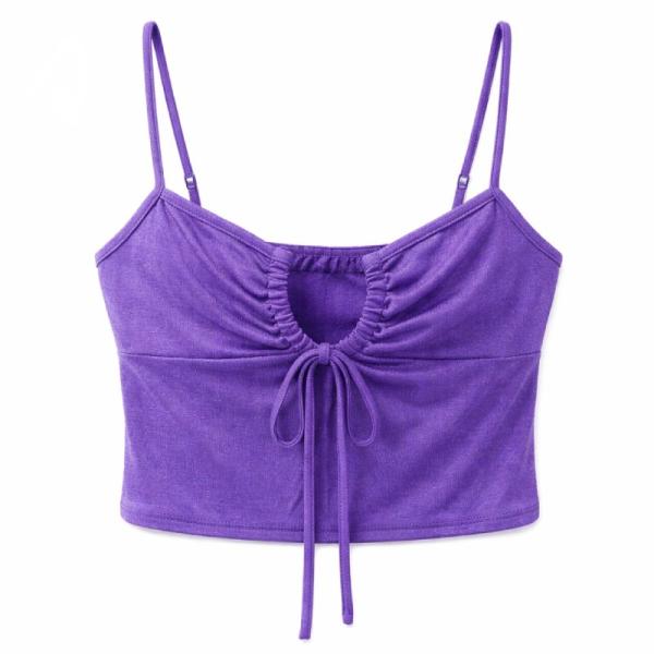 ASYOU tie cami top in purple