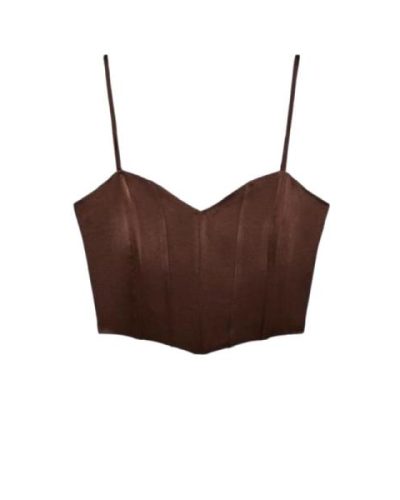 ASOS DESIGN linen v neck mini slip dress in rust