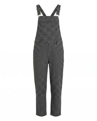 COLLUSION gingham dungaree