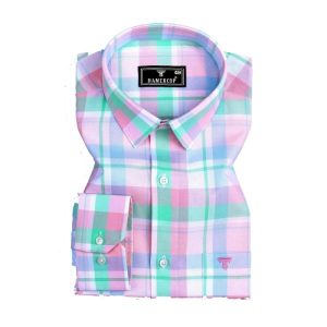 COLLUSION check shirt in pink and green check co-ord