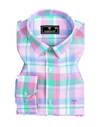COLLUSION check shirt in pink and green check co-ord