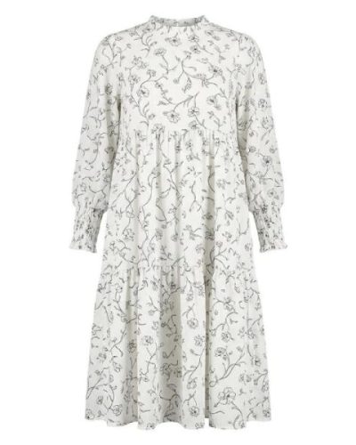 ASOS DESIGN midi smock dress with shirred cuffs in