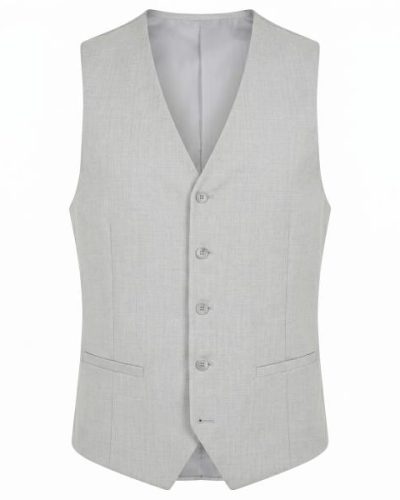 ASOS DESIGN super skinny waist coat in ice grey