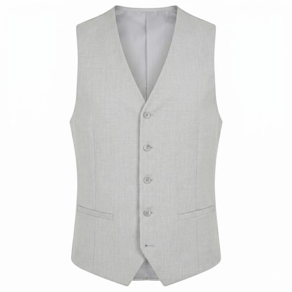 ASOS DESIGN super skinny waist coat in ice grey
