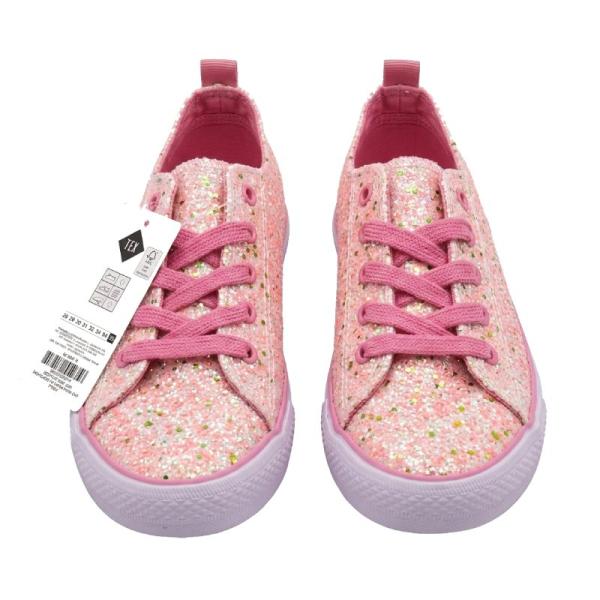 TEX pink glitter low top sneaker