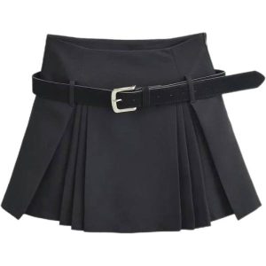 Daisy Street Y2K low rise mini skirt with buckle detail