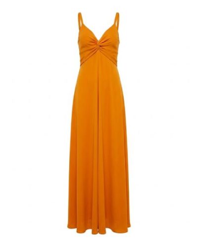 ASOS LUXE ruffle tulle maxi dress in blue