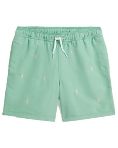 ASOS DESIGN slim shorts with peace embroidery in mint cord