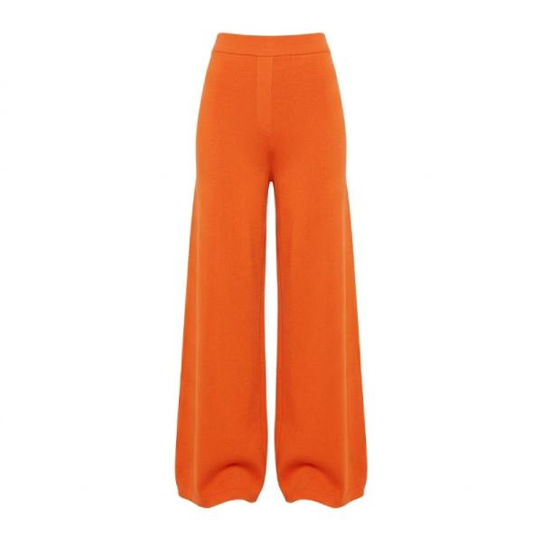 Asos Design knitted wide leg trouser in colour orange