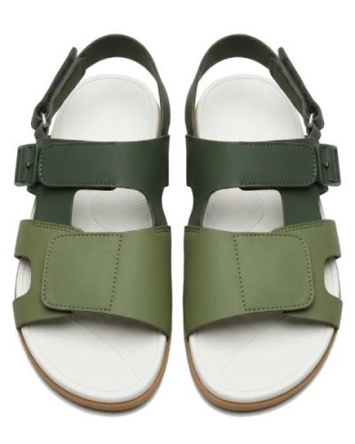 Zara Velcro sandals in Jungle Green