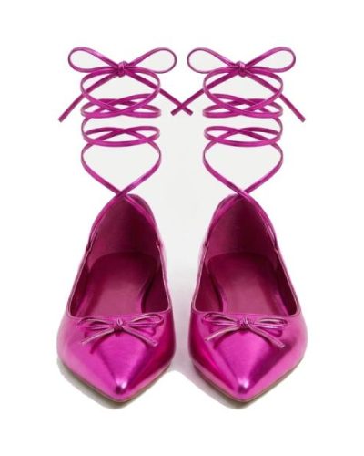 Asos Design Lassie Tie Leg Ballet Flats