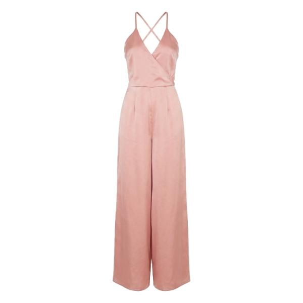 Miss Selfridge slinky jumpsuit in pink