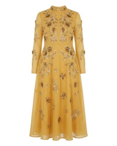 ASOS DESIGN a line midi dress with cluster