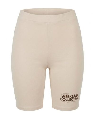 ASOS Weekend Collective legging short with logo in neutral