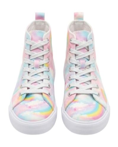 H&M  Light pink rainbow canvas hi-top