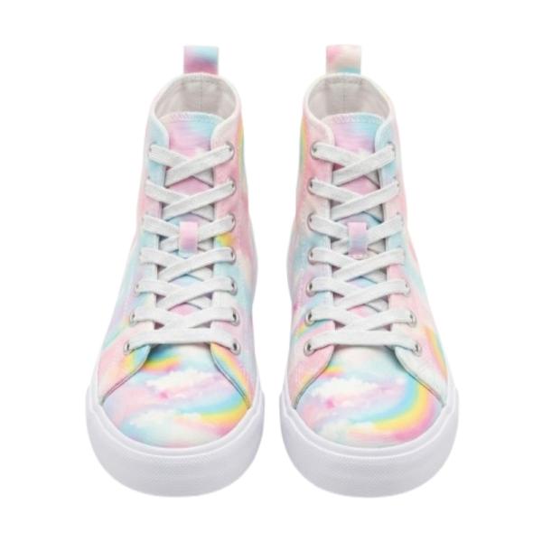 H&M  Light pink rainbow canvas hi-top