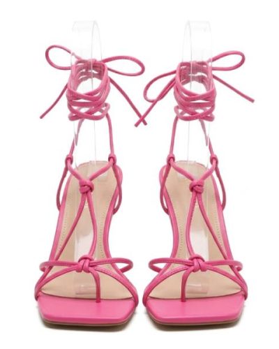Asos Design Nifty tie leg heeled Salndals