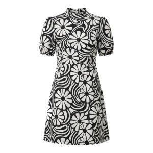 Annorlunda retro print trouser co-ord in monochrome