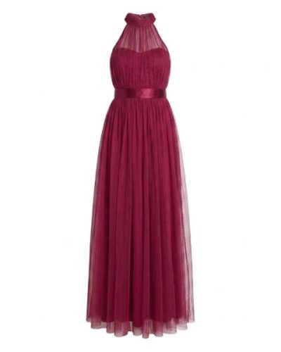 Anaya With Love Bridesmaid sweetheart neckline maxi dress in red plum