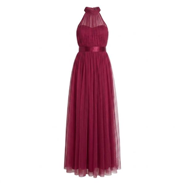 Anaya With Love Bridesmaid sweetheart neckline maxi dress in red plum
