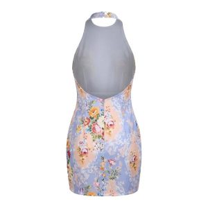 ASOS DESIGN backless mini dress in multi floral