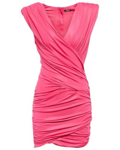 ASYOU plunge diamante strap mini dress in pink