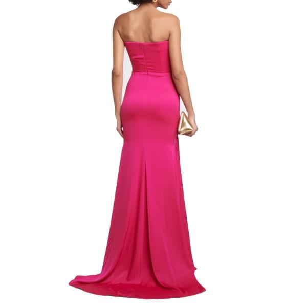 ASYOU spliced bandeau dress in hot pink