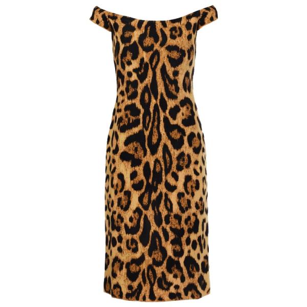 Never Fully Dressed frill sleeve ruffle midaxi dress in leopard confetti