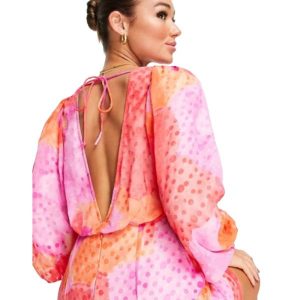 ASOS DESIGN Curve button through mini dress