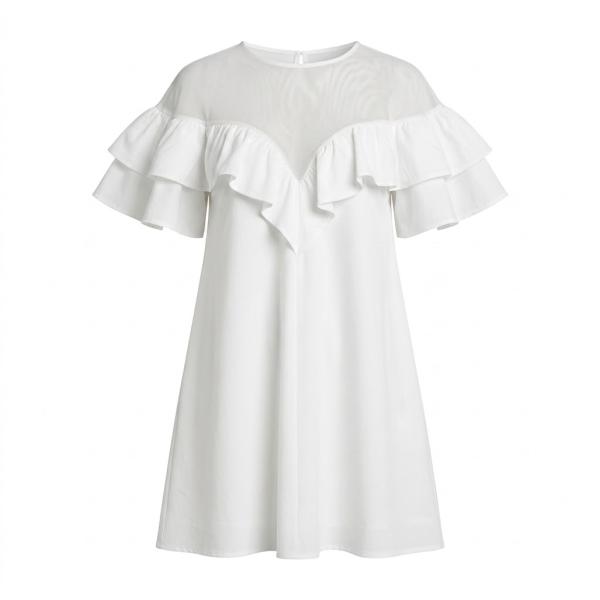 ASOS DESIGN seamed ruffle sleeve mini dress