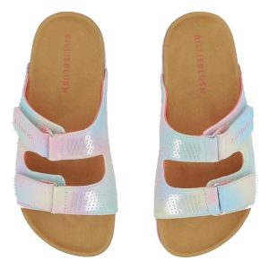 Rock AND Joy rainbow glitter sandals