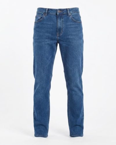 ASOS DESIGN stretch tapered jeans in retro mid