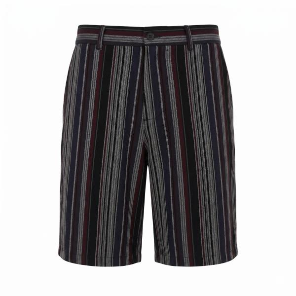 ASOS DESIGN slim shorts in navy stripe