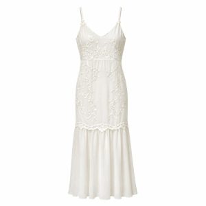 Hope & Ivy Bridal Sheer e with neck tie in ivory
