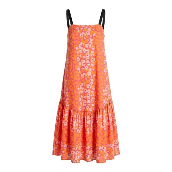 Asos made in Kenya midi dress with top hemin coral animal print