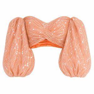 Asos Edition Glittery Orange Top