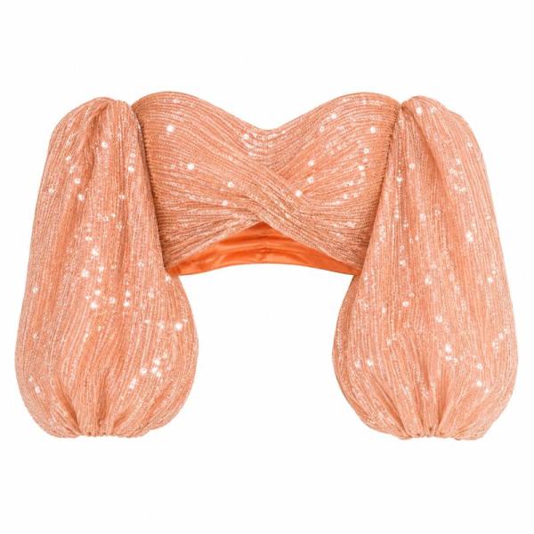 Asos Edition Glittery Orange Top