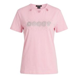 ASYOU honey hotfix cut out tshirt dress in pink