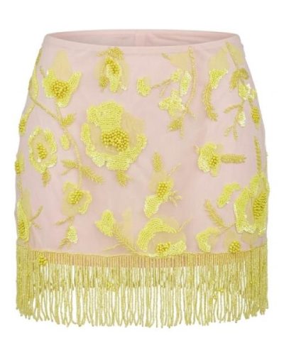 Miss Selfridge Premium embellished floral fringe