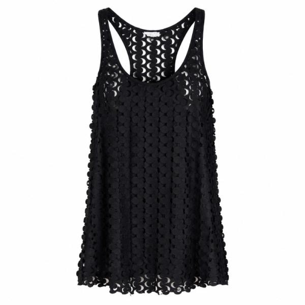 ASOS DESIGN popcorn texture racer beach mini dress in black