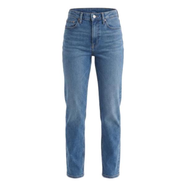 COLLUSION x000 Unisex 90s straight leg jean in mid wash blue