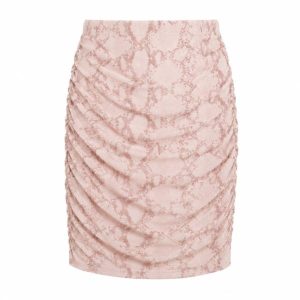 Ruched Skirt with draped panel
